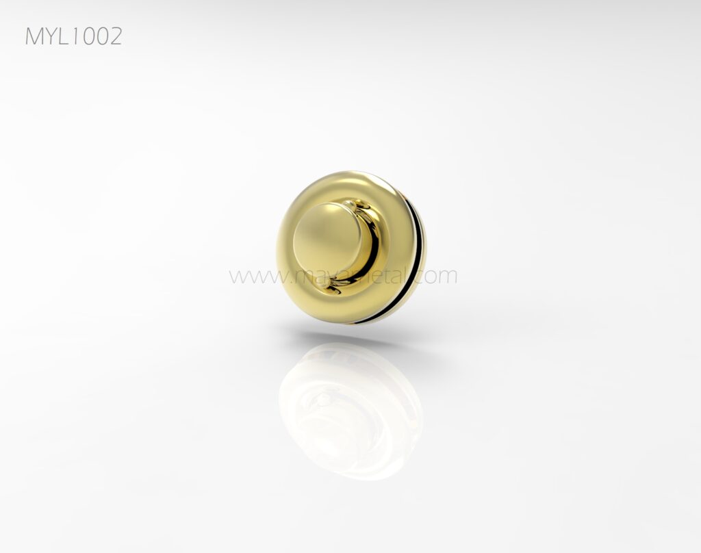 Gold Round Turn Lock Clasp - MYL1002 by Maya Metal