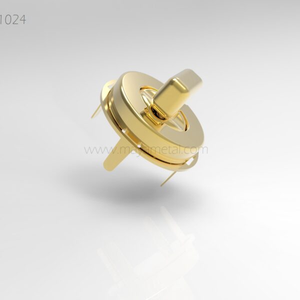 Gold Oval Twist Lock with Prongs - MYL1024 by Maya Metal