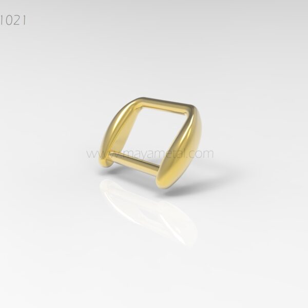 Gold Rounded Square D Ring with Screw Bar - MYR1021 by Maya Metal