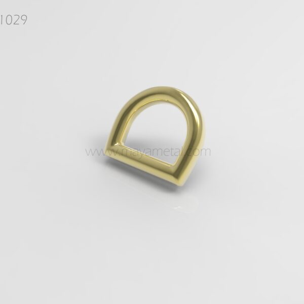 Gold Flat Cast D Ring - MYR1029 by Maya Metal