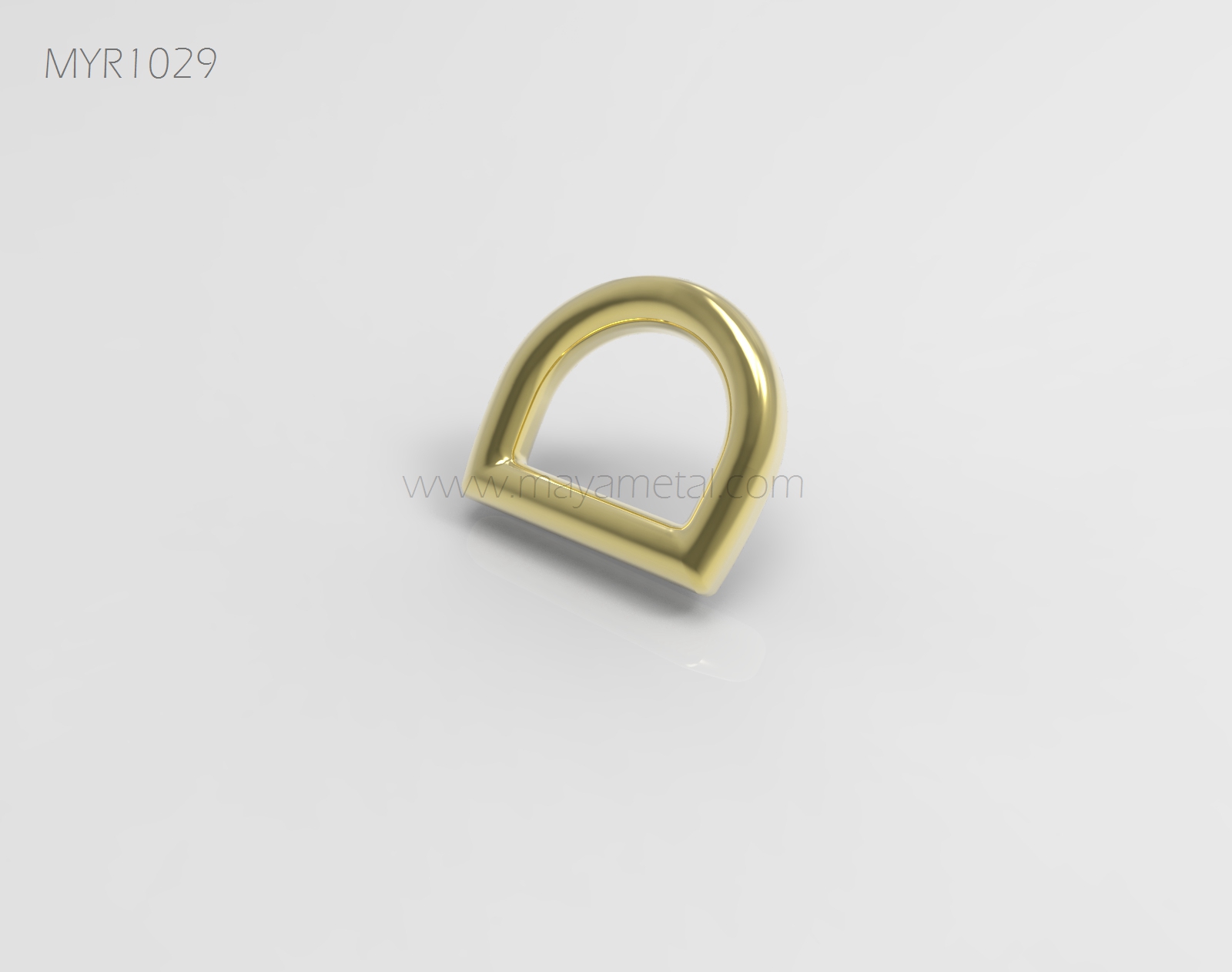Gold flat cast D ring made by die casting
