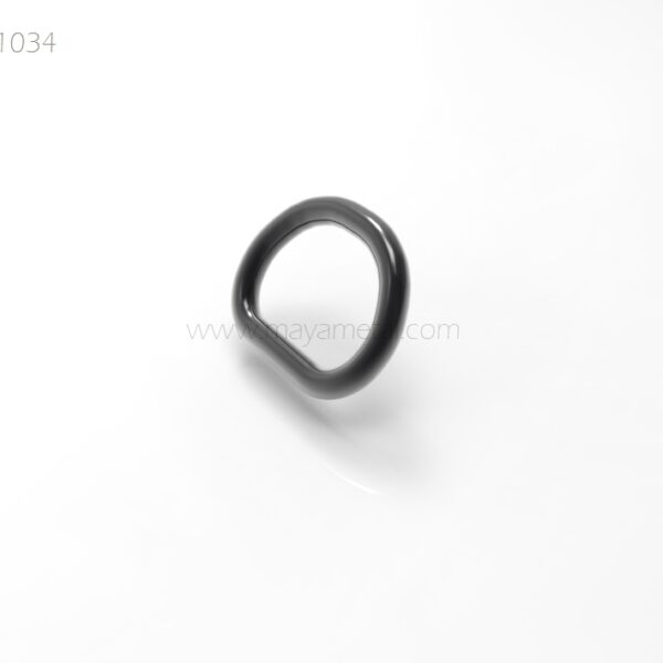 Gunmetal Round Wire D Ring - MYR1034 by Maya Metal