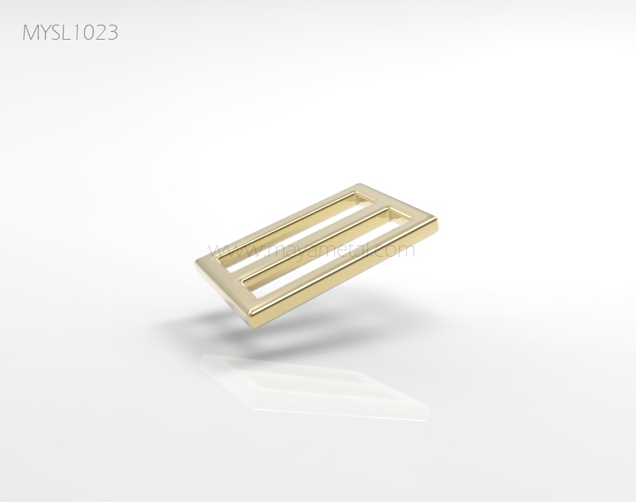 Gold Wide Tri-Glide Slider Buckle - MYSL1023 by Maya Metal