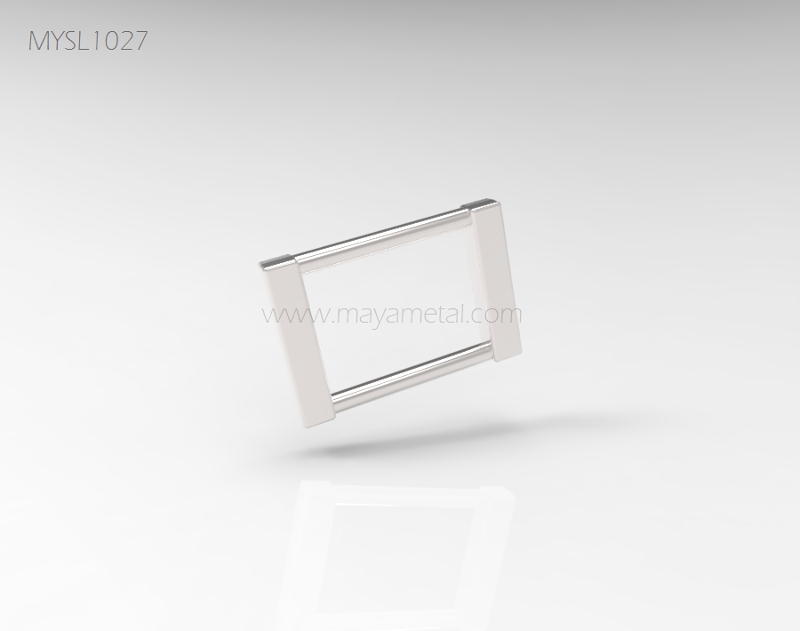 Silver Rectangular Slider Loop - MYSL1027 by Maya Metal