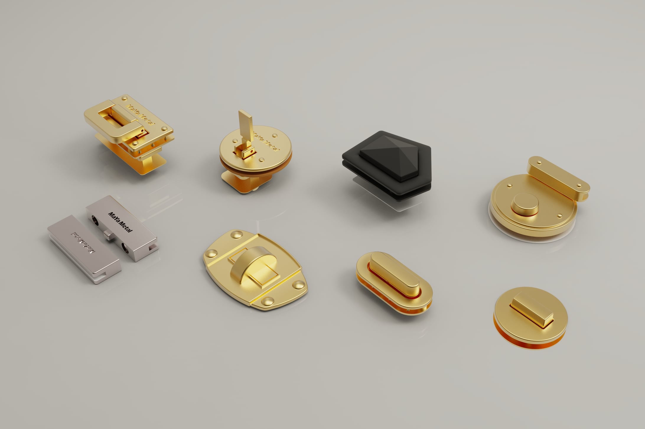 Custom bag locks and handbag hardware by Maya Metal