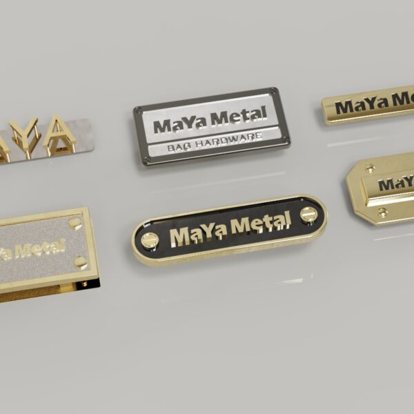 Custom metal logo tags and plates by Maya Metal