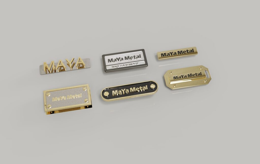 Custom metal logo tags and plates by Maya Metal