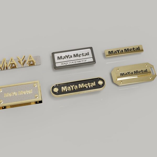 Custom metal logo tags and plates by Maya Metal