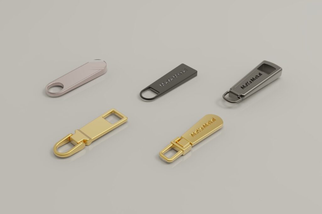 Zipper pullers by Maya Metal